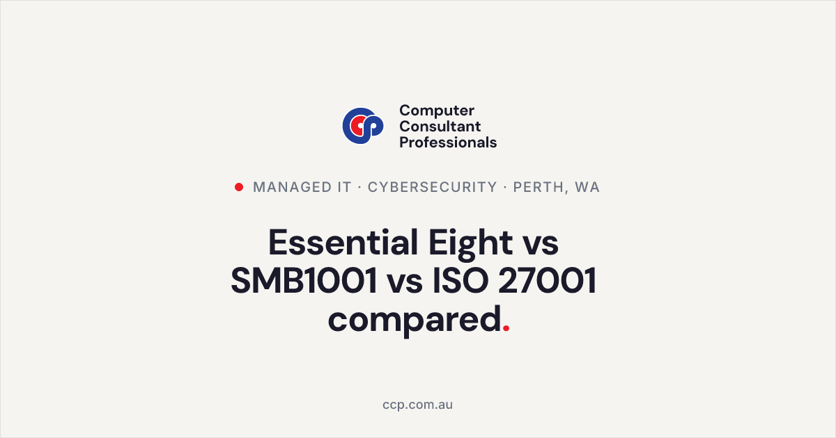 Essential Eight vs SMB1001 vs ISO 27001: an Australian SMB framework ...
