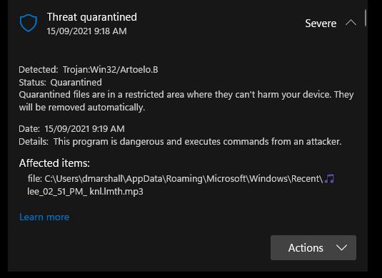 Windows Defender Detection