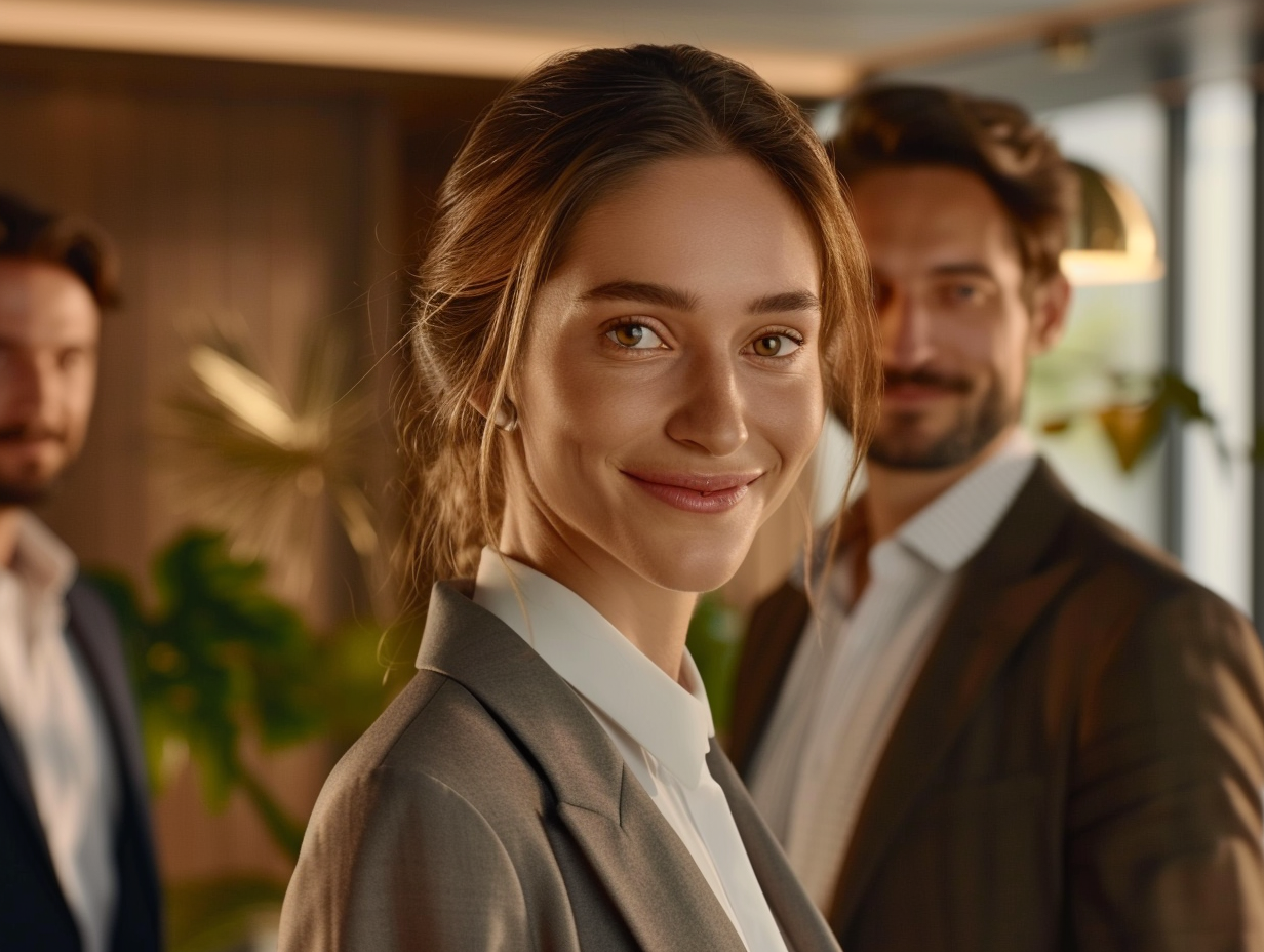 Photo of a smiling business woman, representing a small to midsize business owner looking to grow her business